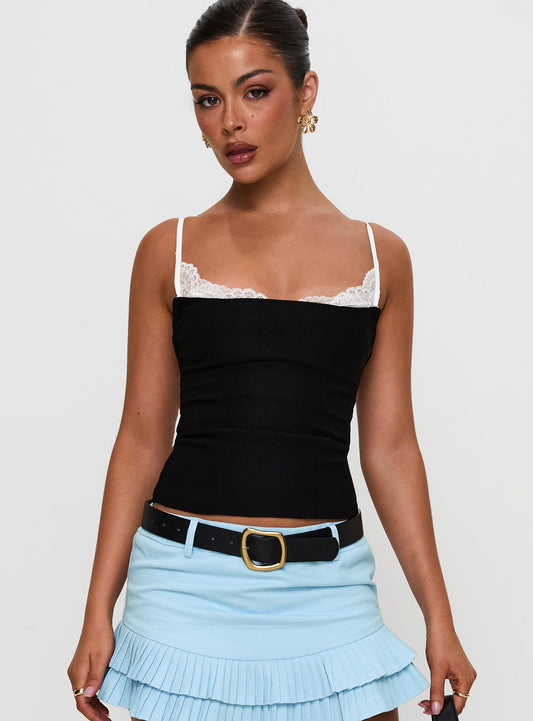 Rönesans Korse Dantel Üst Siyah / Beyaz