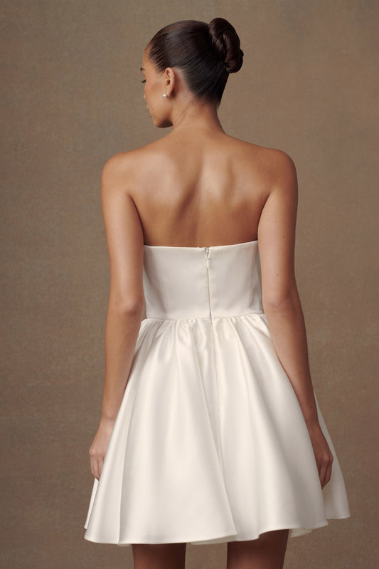 Hollie Korse Mini Elbise - Beyaz