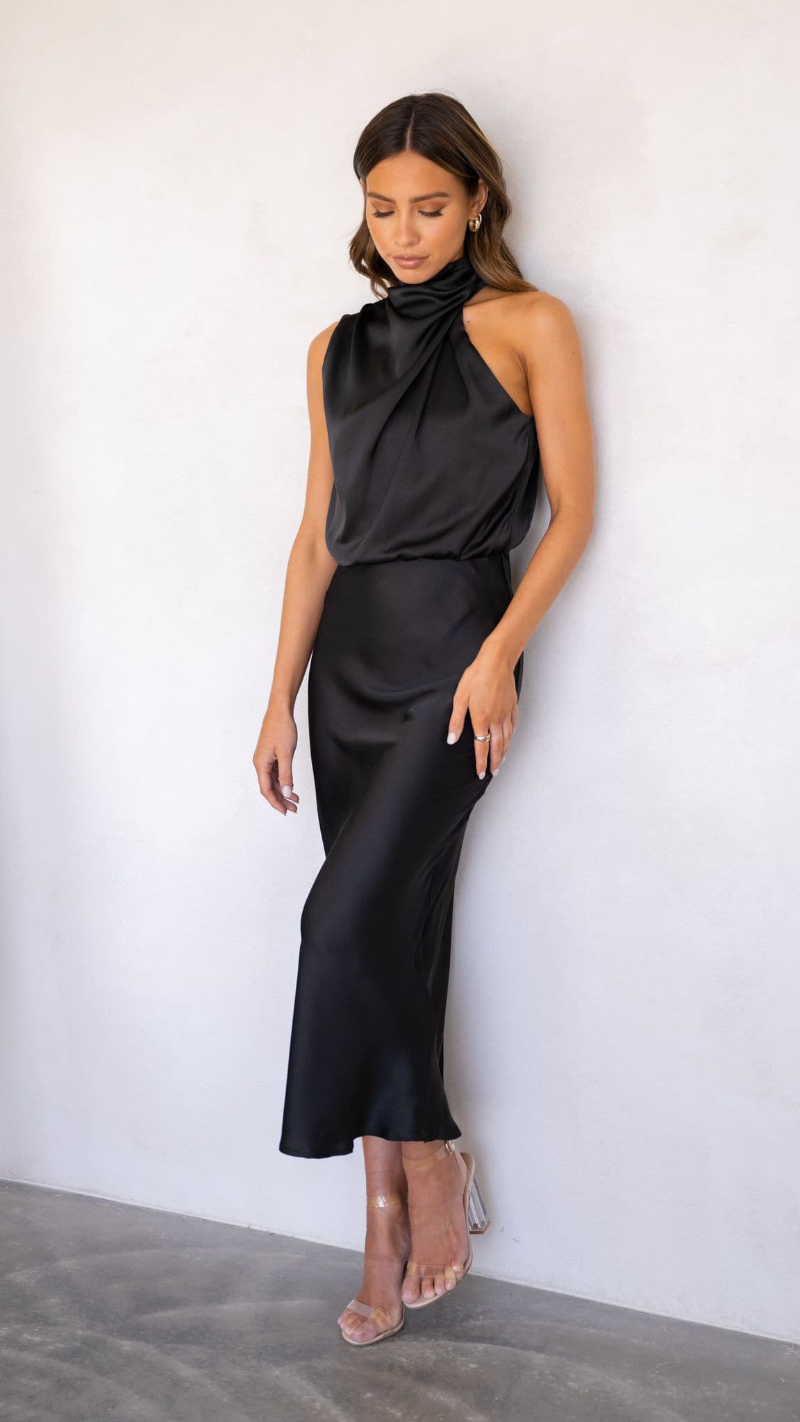 Esther Maxi Elbise - Siyah