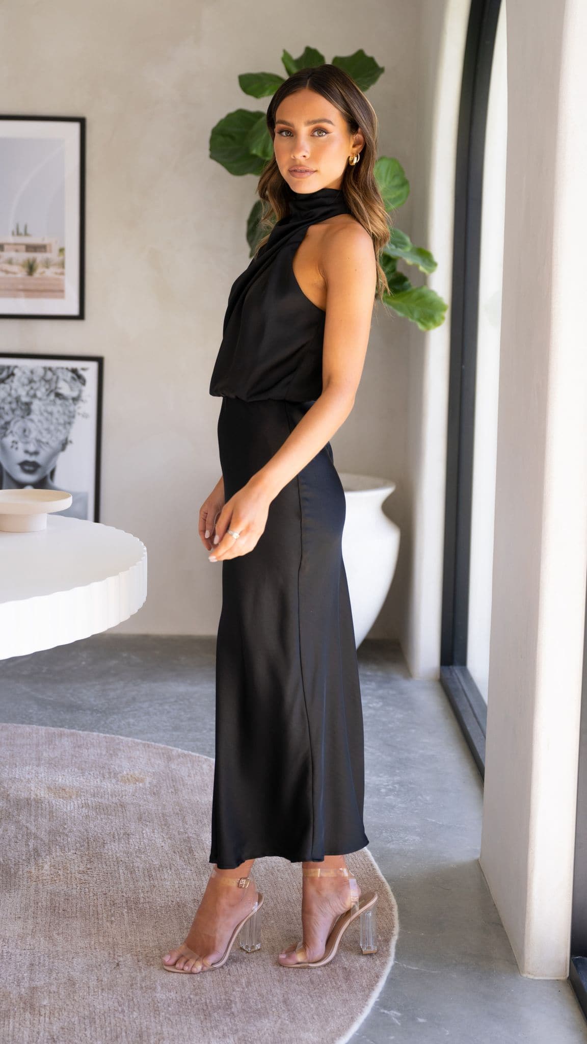 Esther Maxi Elbise - Siyah