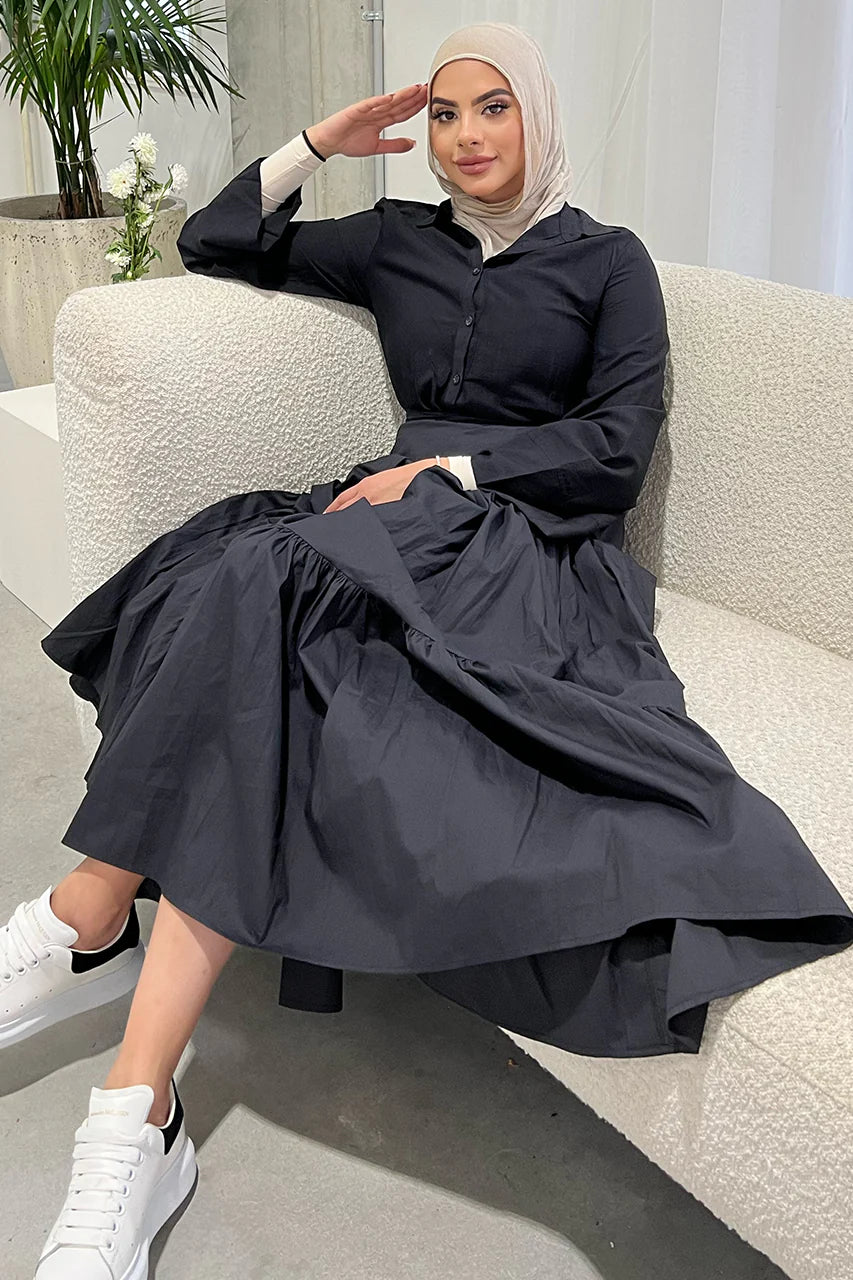 Ayla Maxi Etek - Siyah