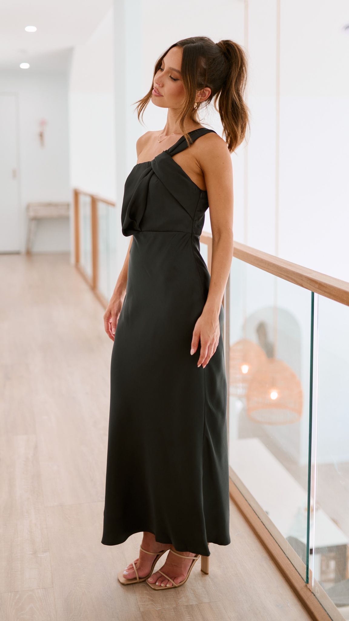 Greta Maxi Elbise - Siyah