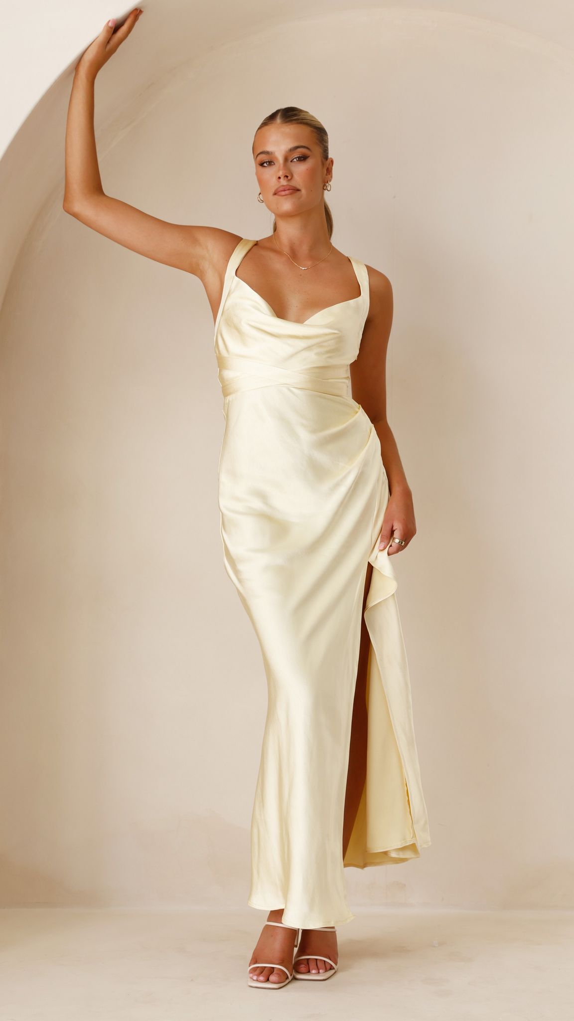 Zendaya Maxi Elbise - Sarı