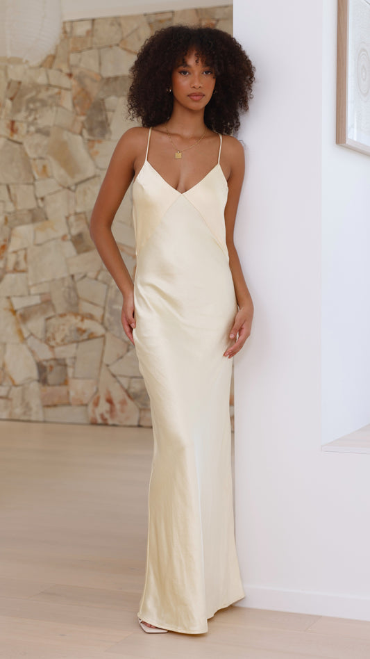 Gisella Maxi Elbise - Sarı