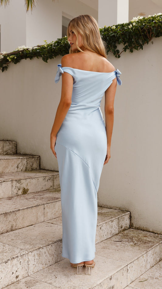 Frida Maxi Elbise - Mavi