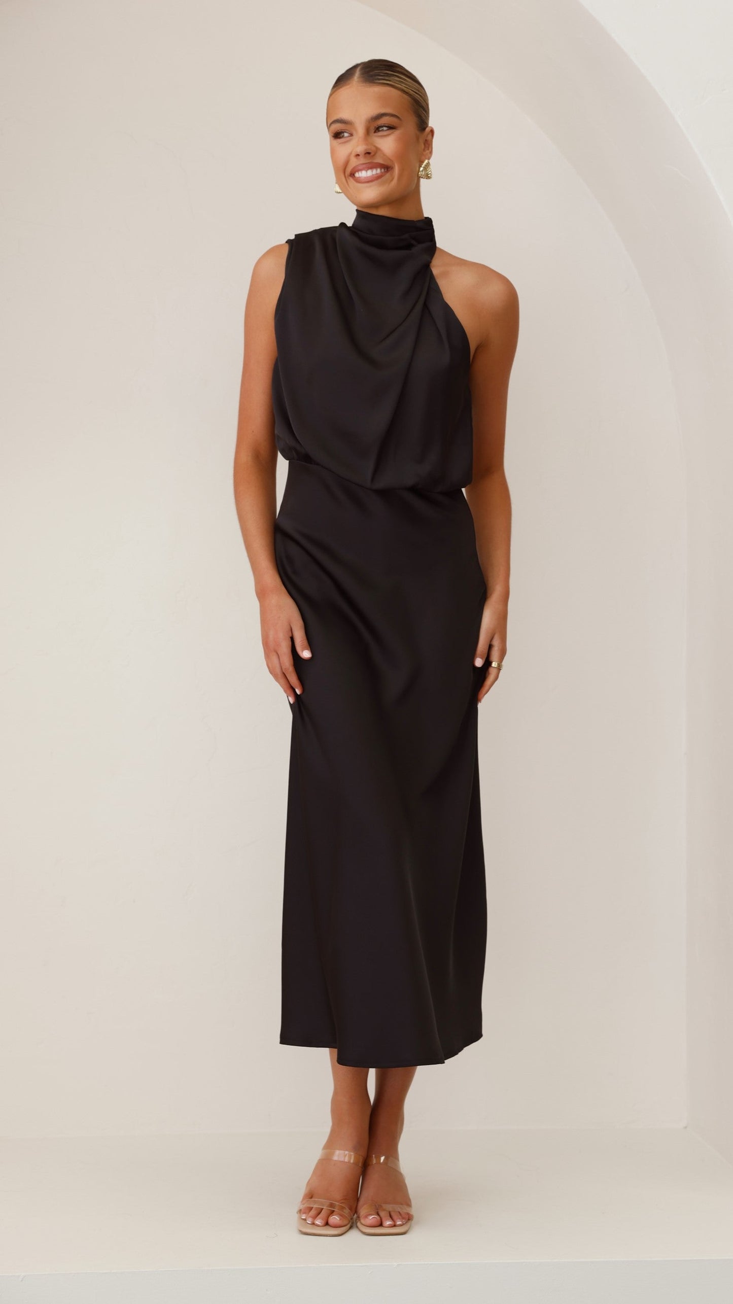Esther Maxi Elbise - Siyah