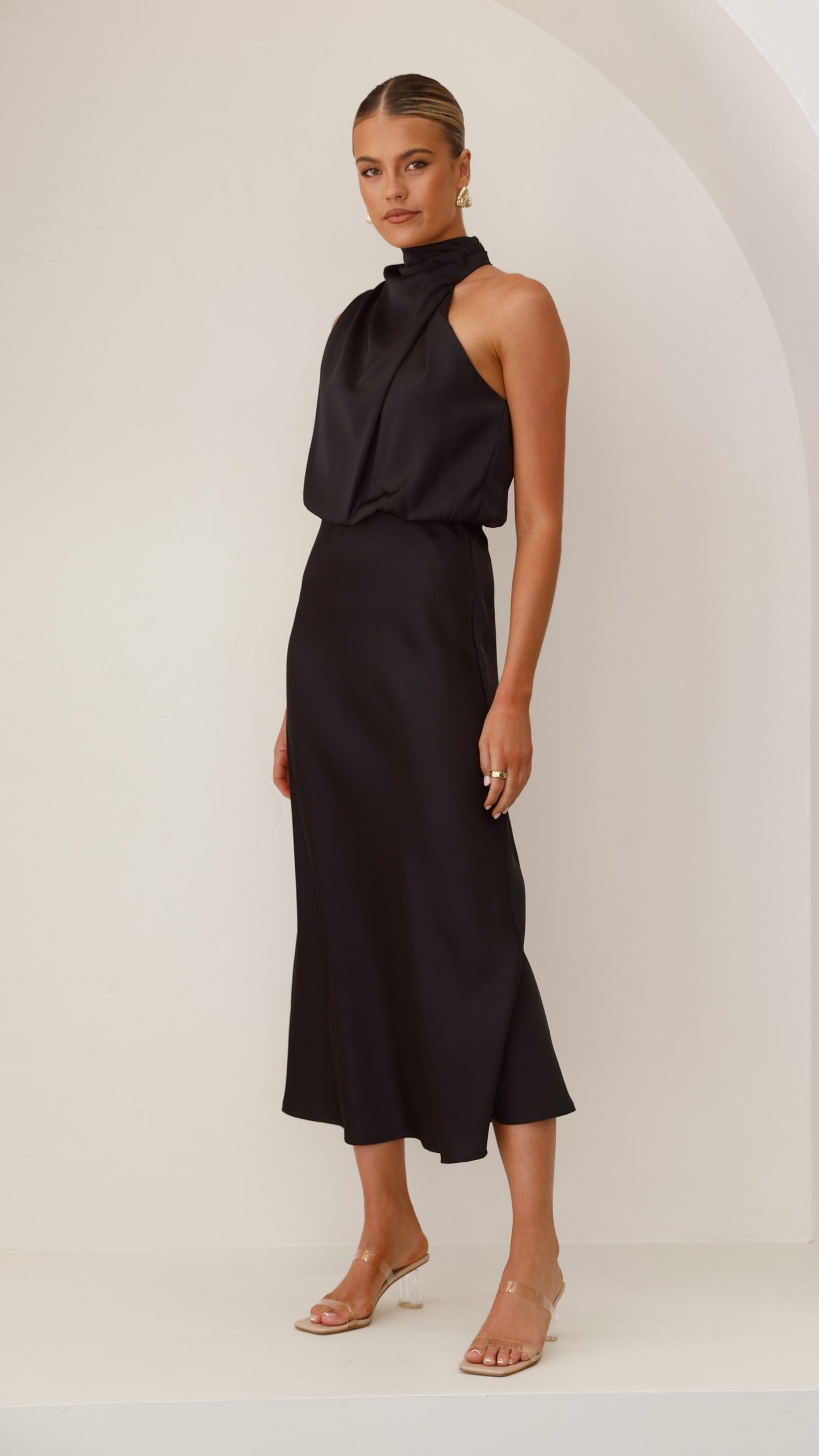 Esther Maxi Elbise - Siyah
