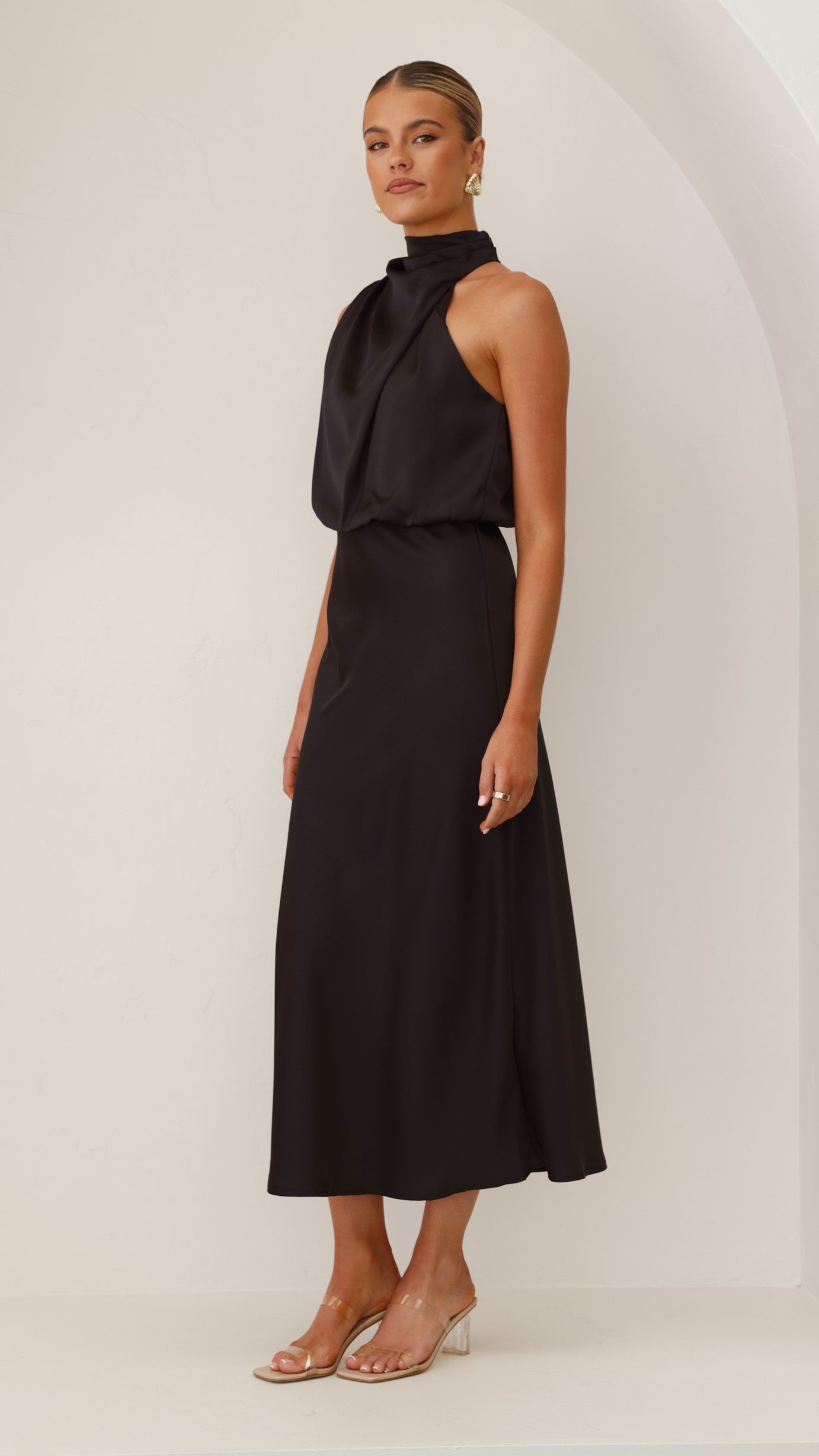 Esther Maxi Elbise - Siyah