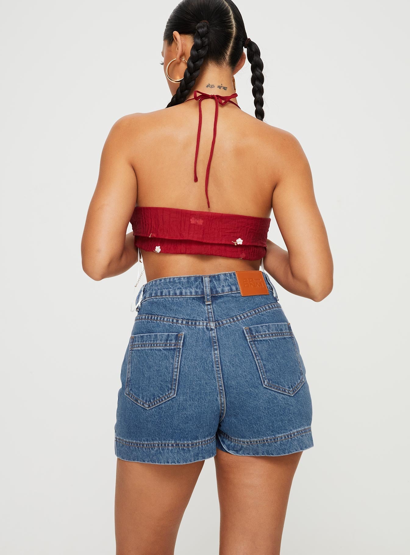 Gazelle Denim Şort Orta Yıkama Daha Düşük Etki