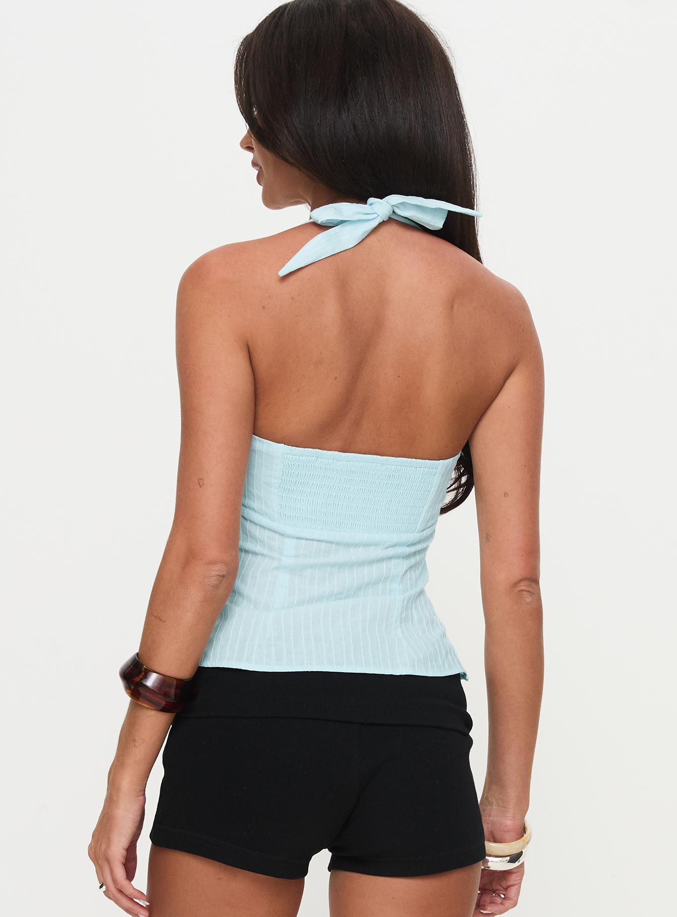 Isabetta Halter Üst Aqua