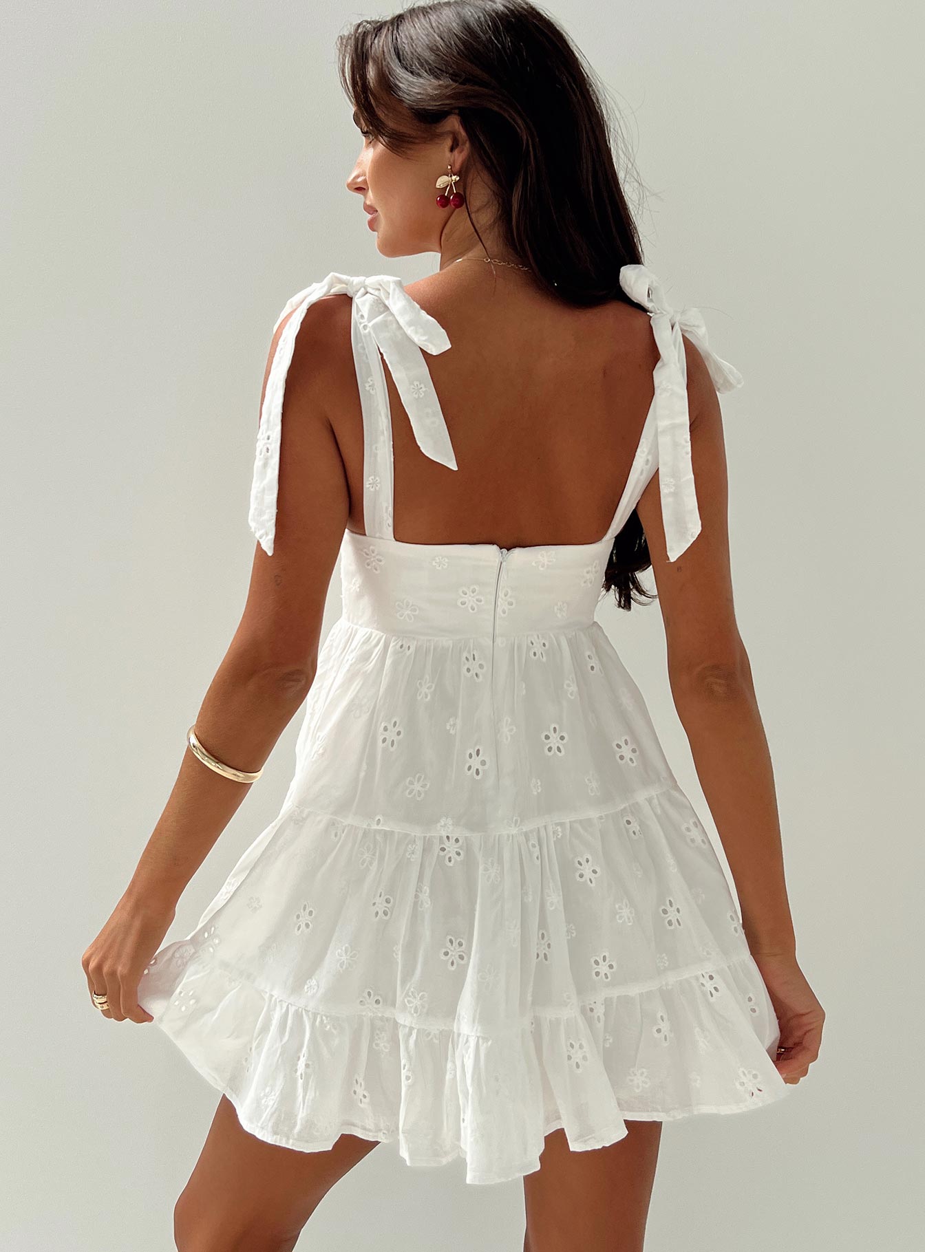 Galvis Mini Elbise Beyaz