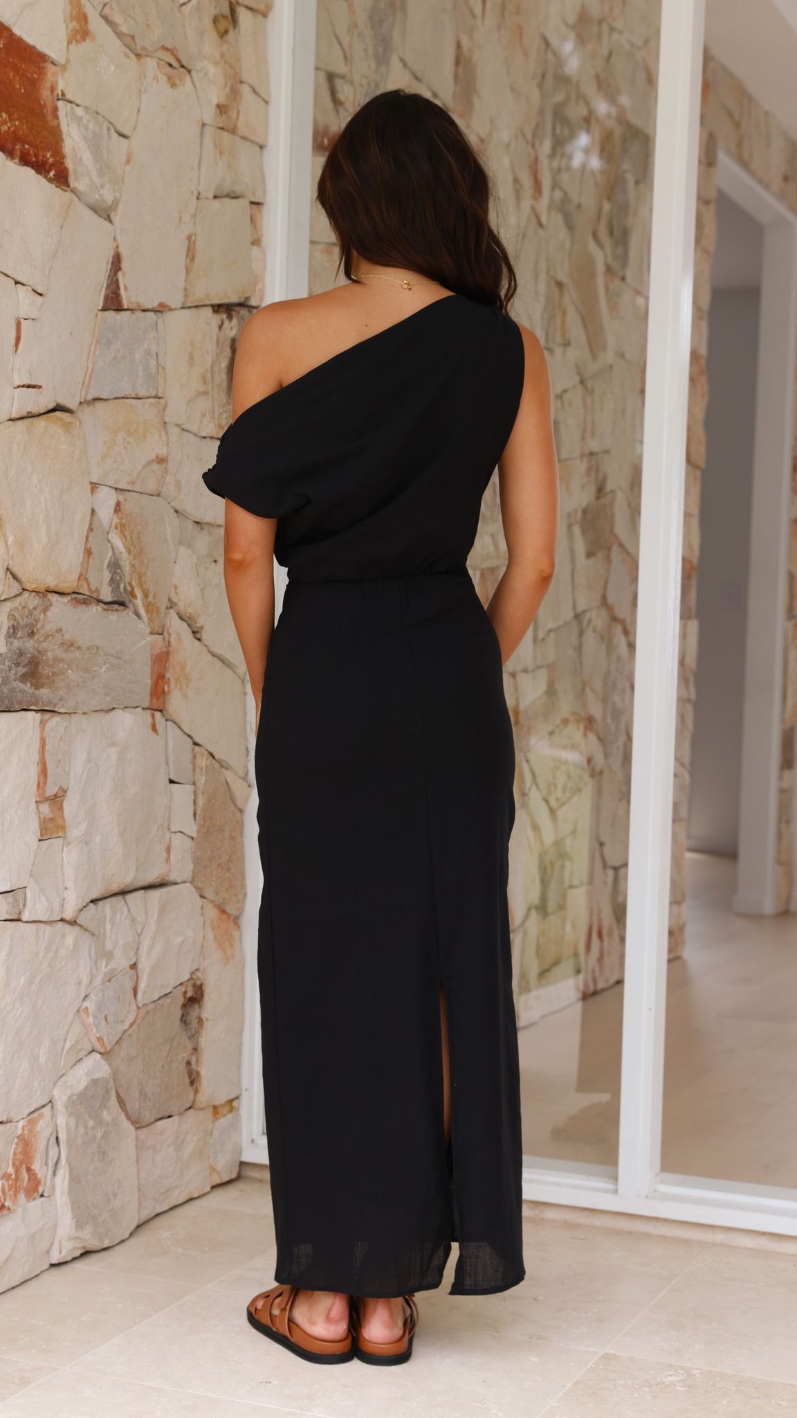 Luci Maxi Elbise - Siyah