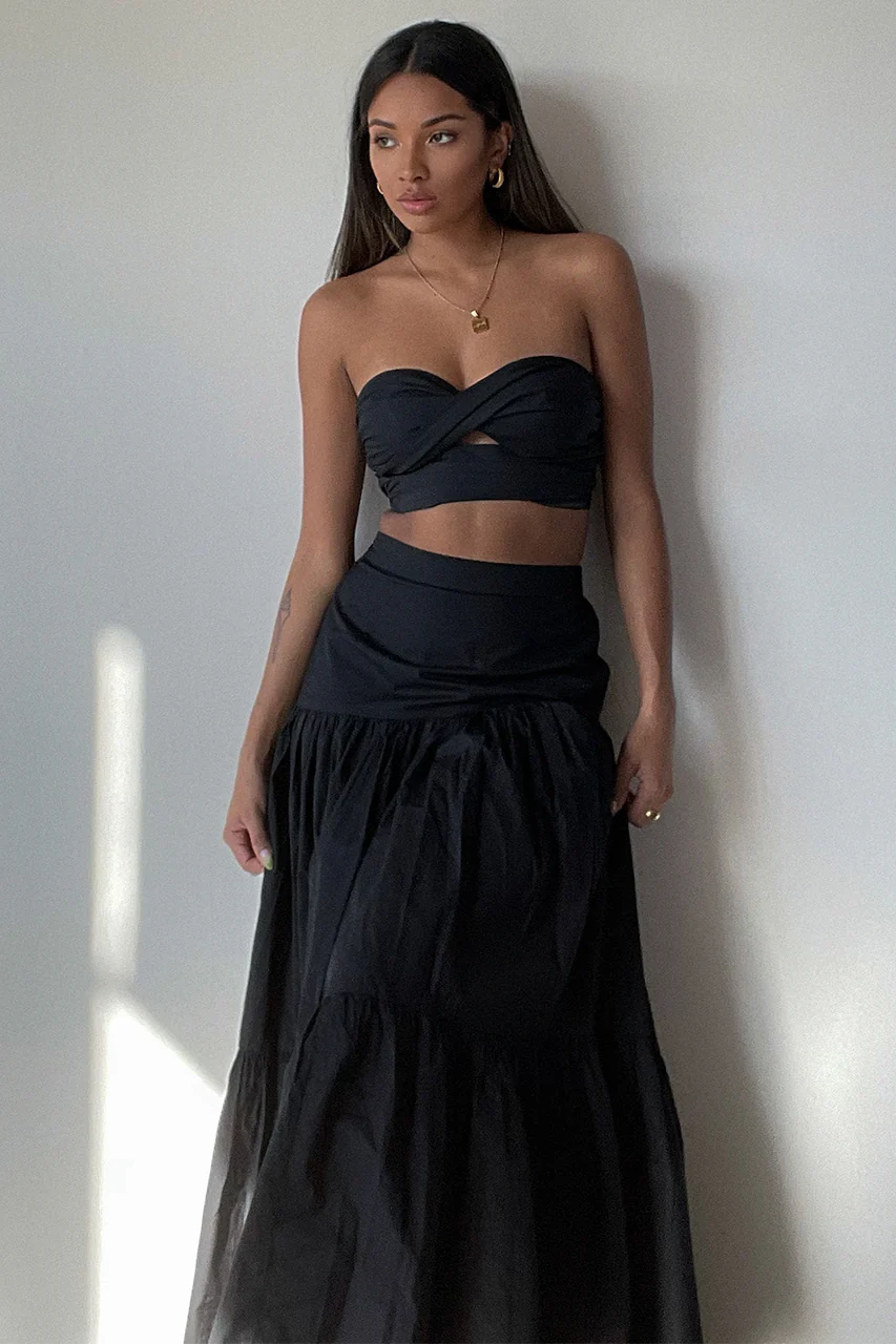 Ayla Maxi Etek - Siyah