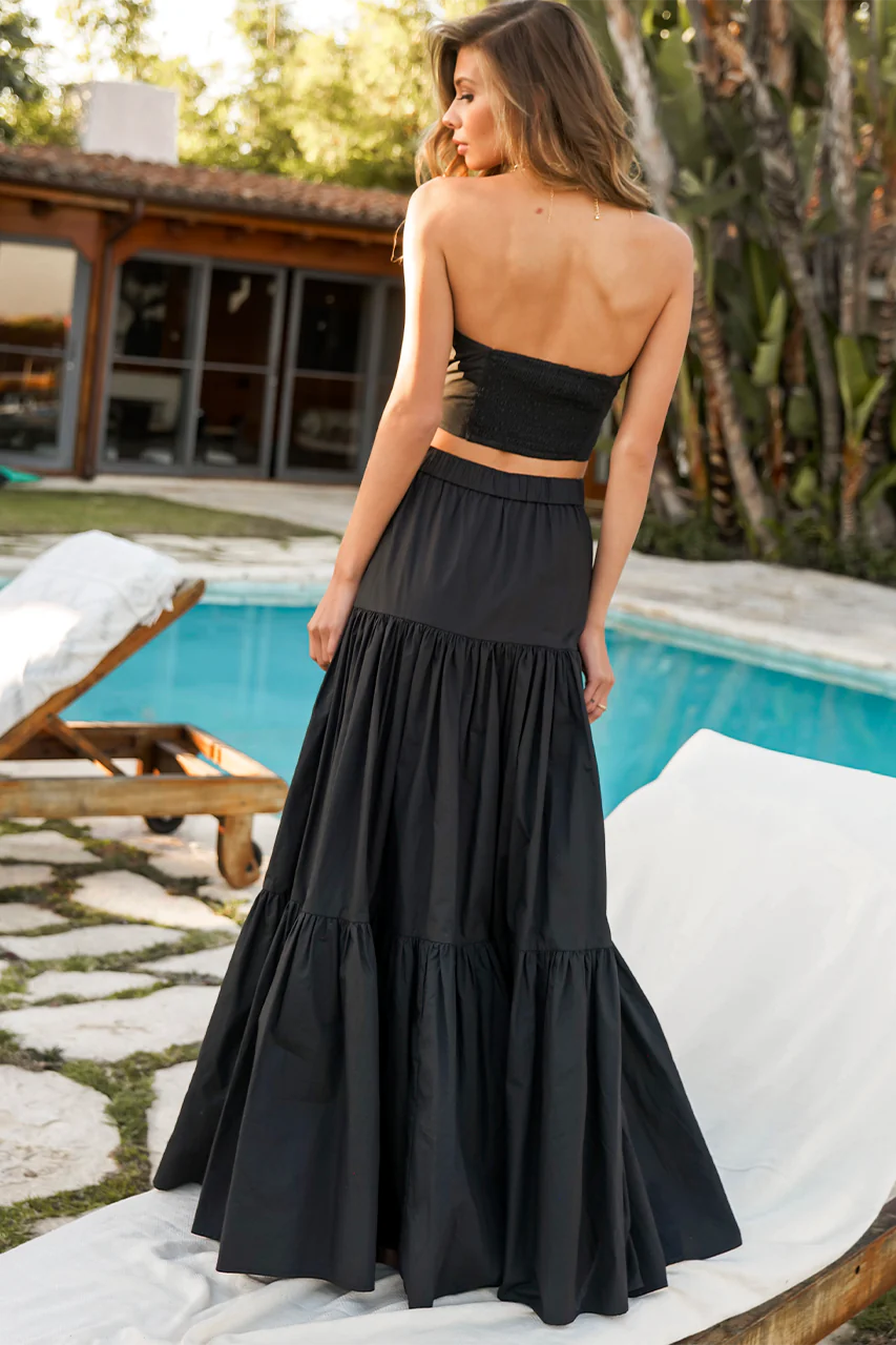 Ayla Maxi Etek - Siyah