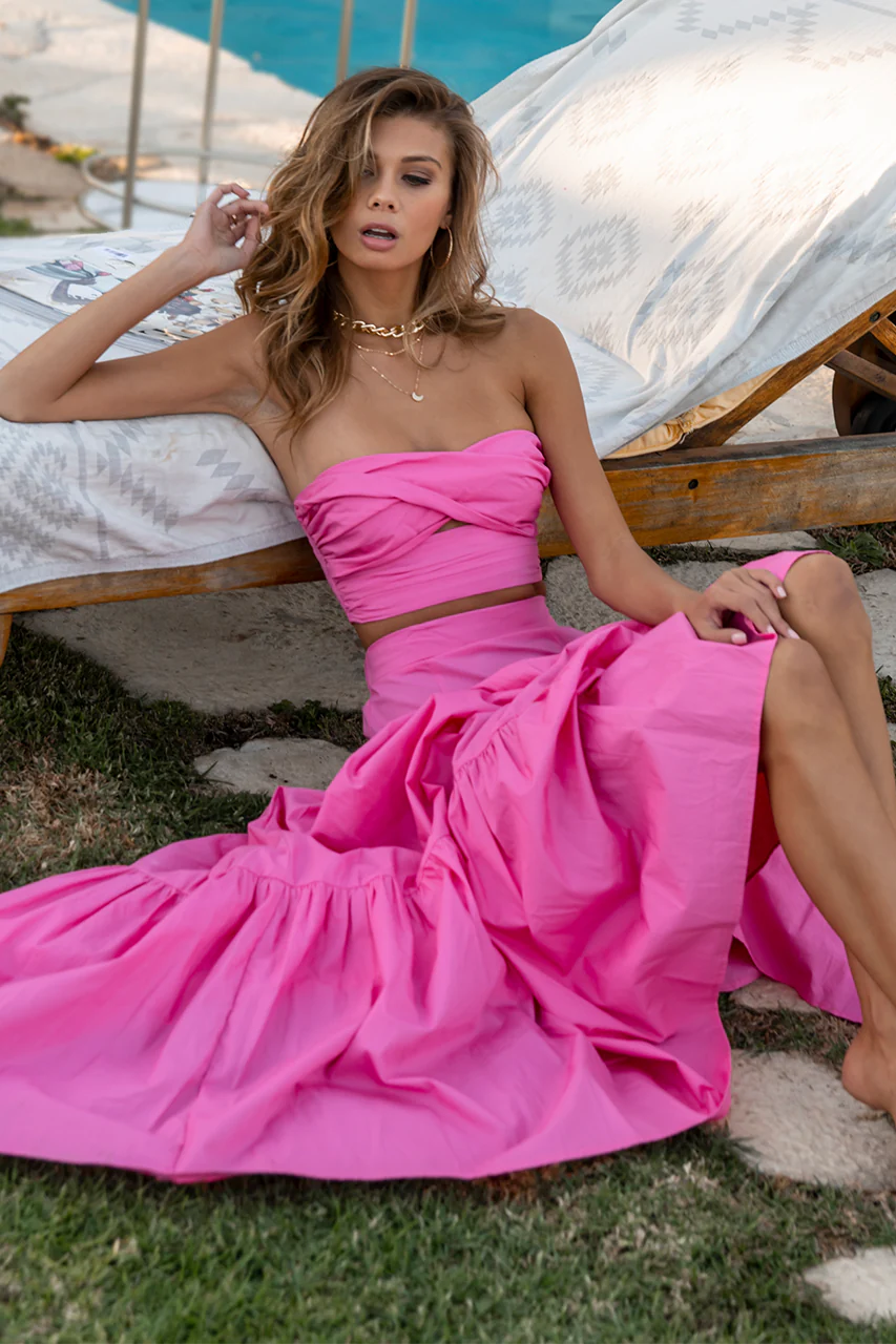 Ayla Maxi Etek - Pembe
