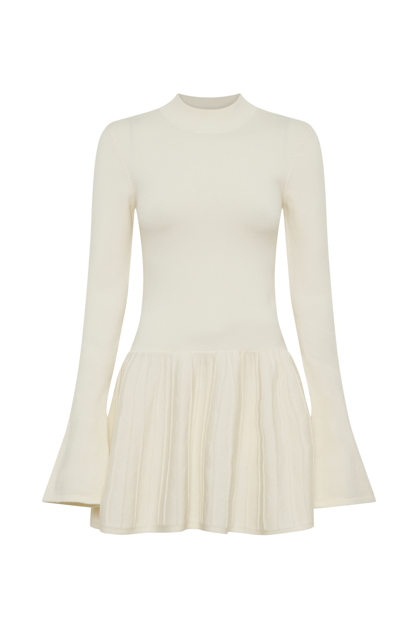 Blair Düğmeli Mini Elbise - Ivory