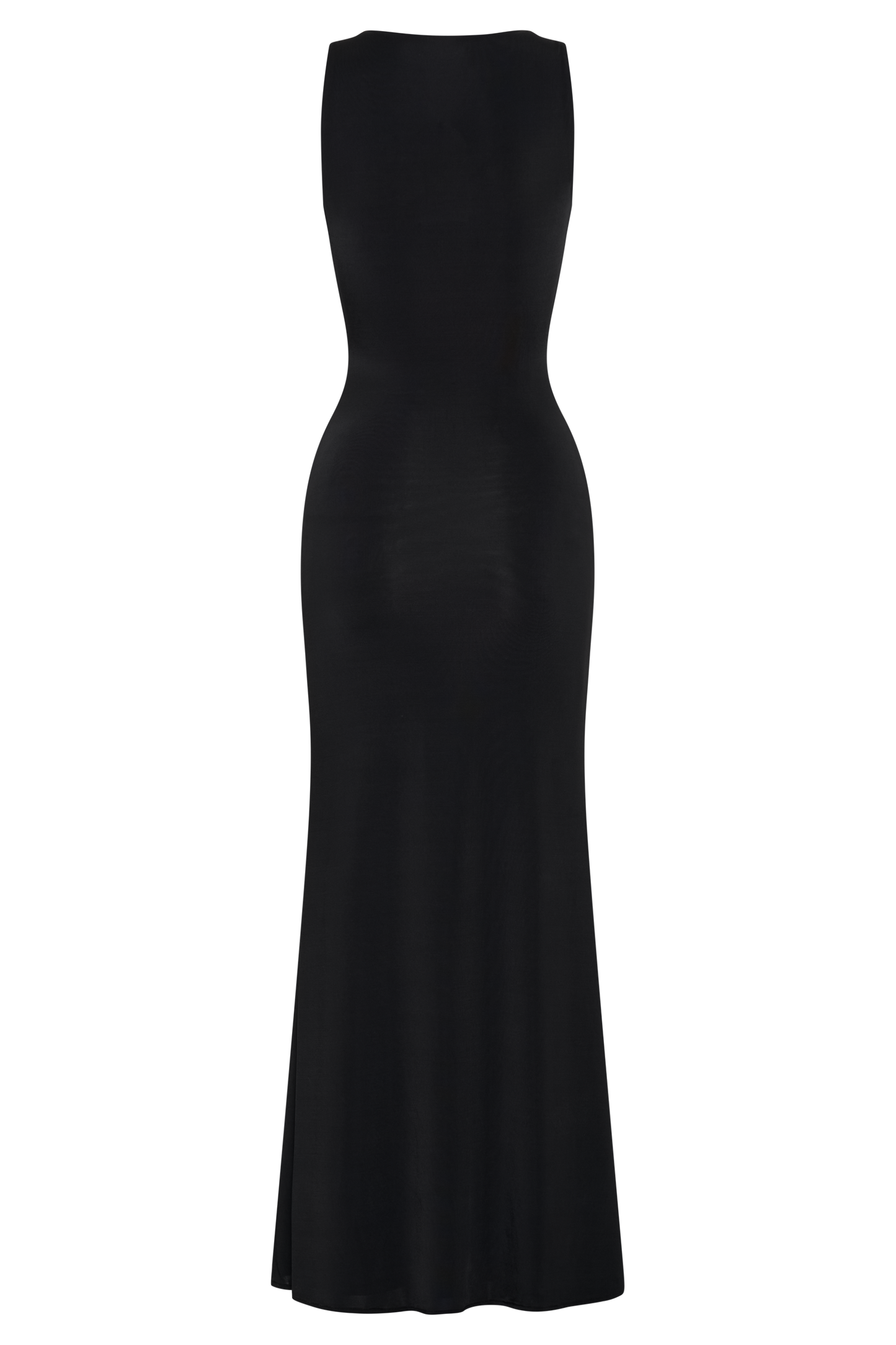 Beck Plunge Maxi Elbise Çiçek Aksesuar - Siyah