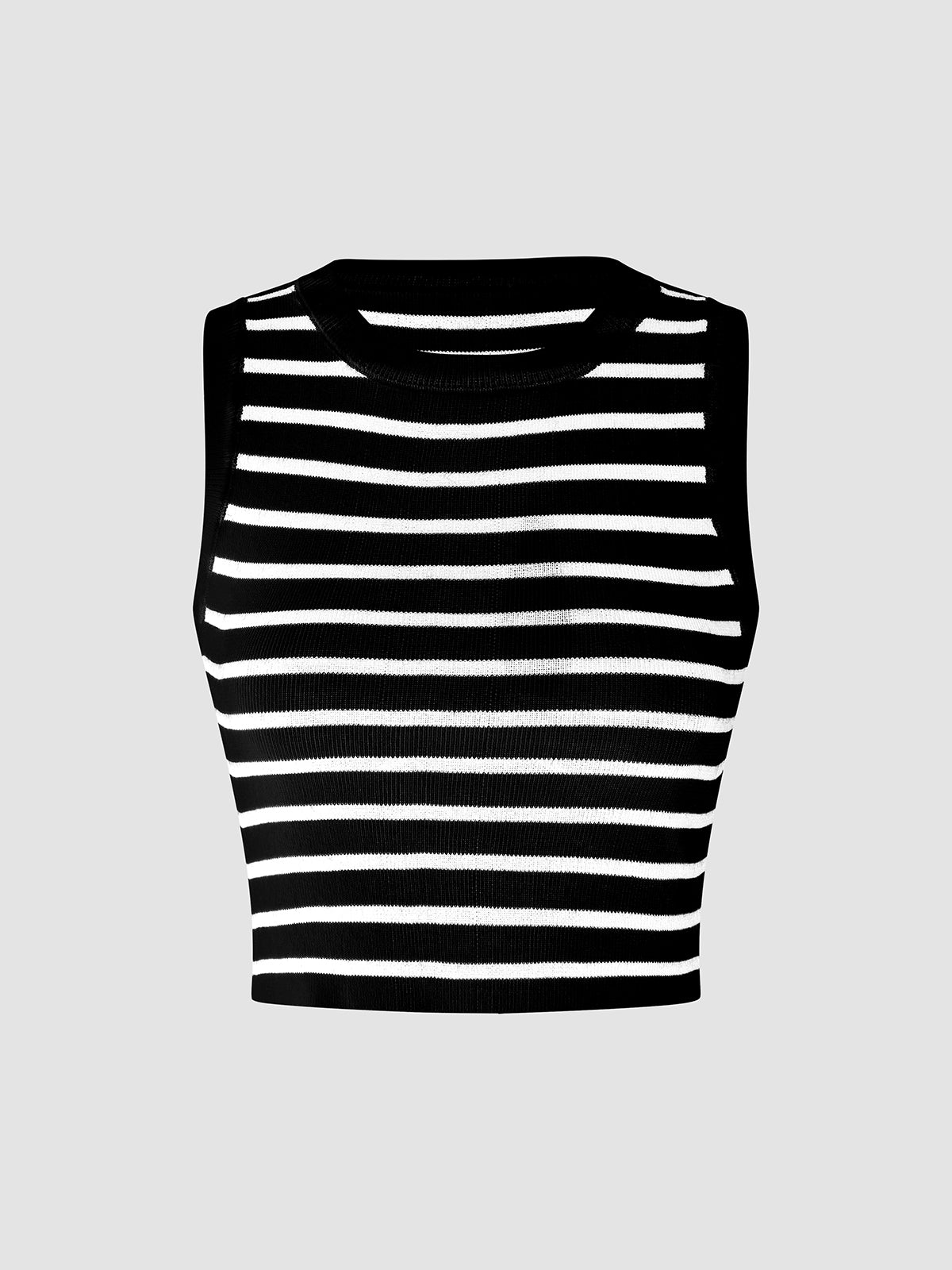 Şık Çizgili Kısa Tank Top