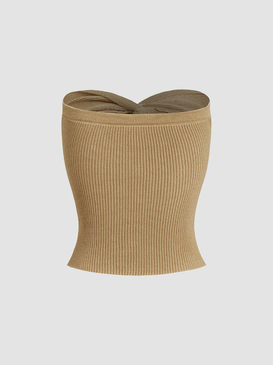 Tatlım Twist Ribanalı Kısa Askısız Üst