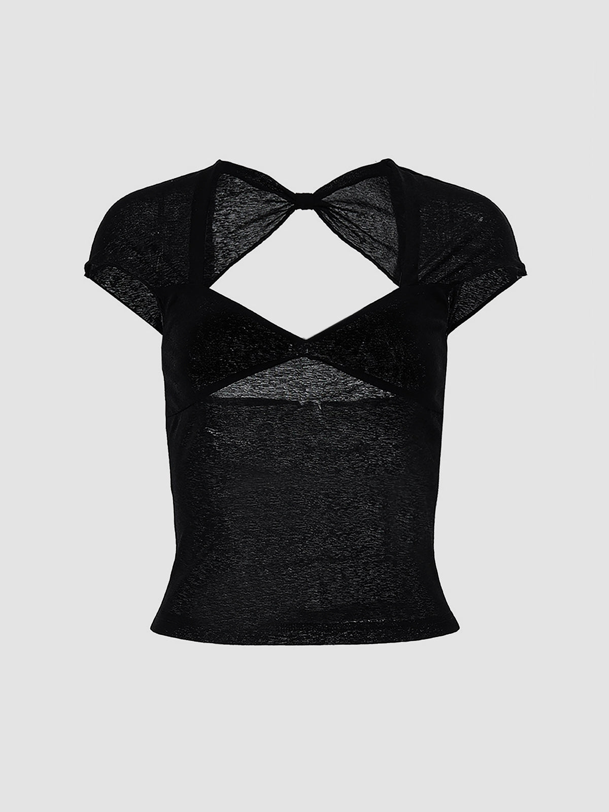 Yarı saydam Ağ mesh Açık Sırt T-shirt