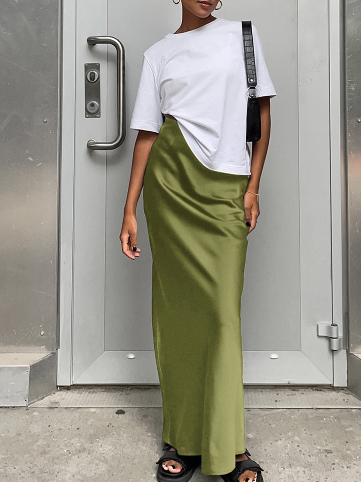 Satin Maxi Etek