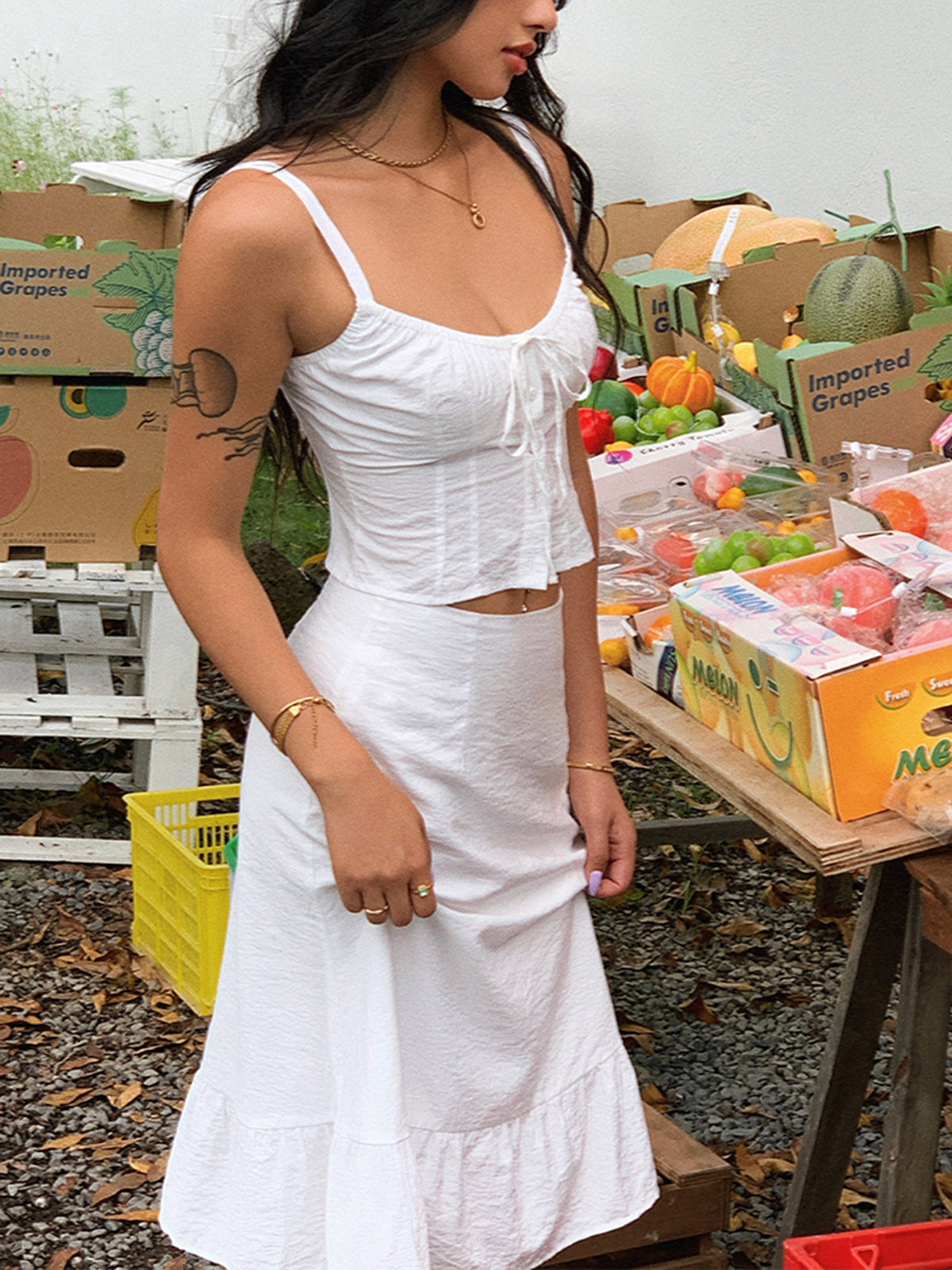 Cowgirl Aesthetics Korse Takım İki Parça Etek Seti