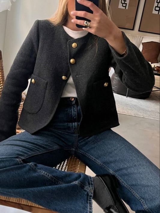 Eski Para Estetiği Yün Ceket