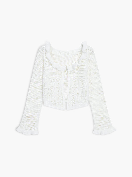 Kroşe Göz Açık Uçuş Cardigan