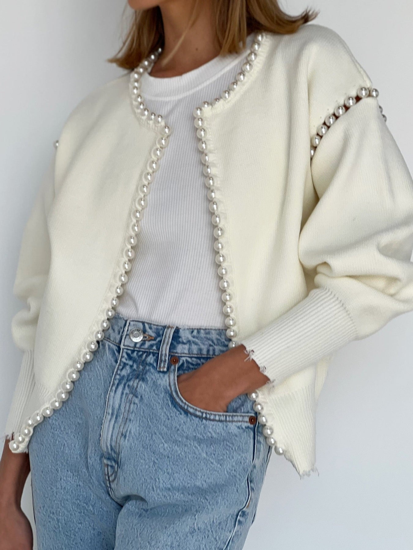 Vintage Pearl Edge Hırka