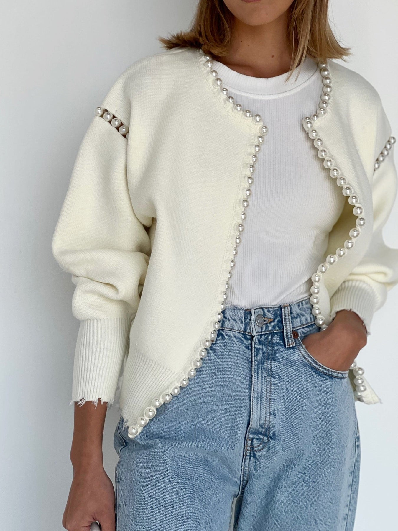 Vintage Pearl Edge Hırka