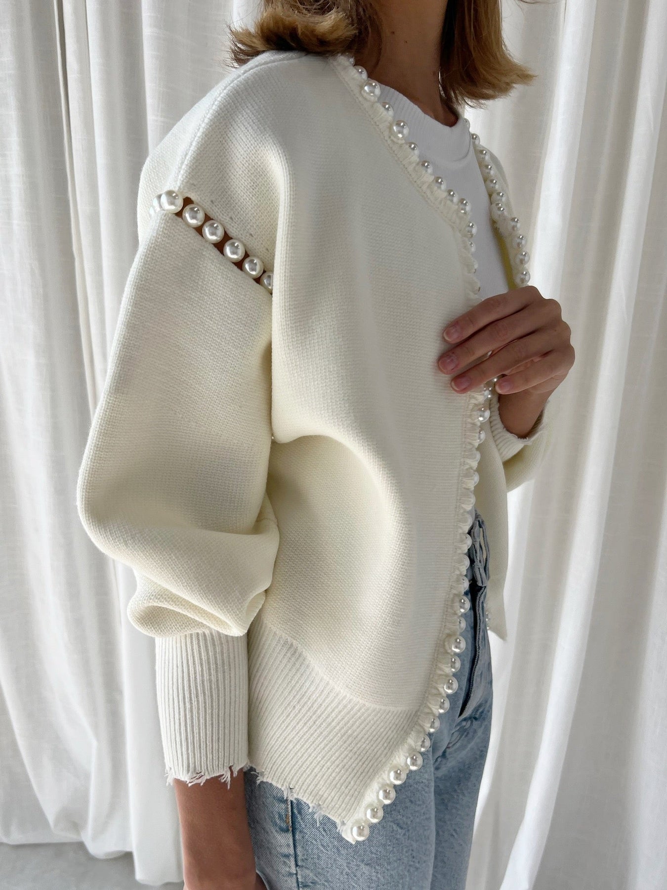 Vintage Pearl Edge Hırka