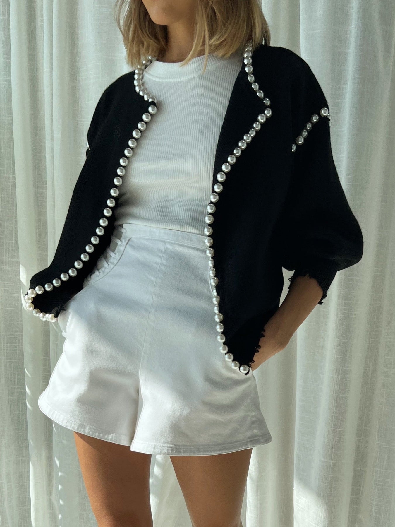 Vintage Pearl Edge Hırka
