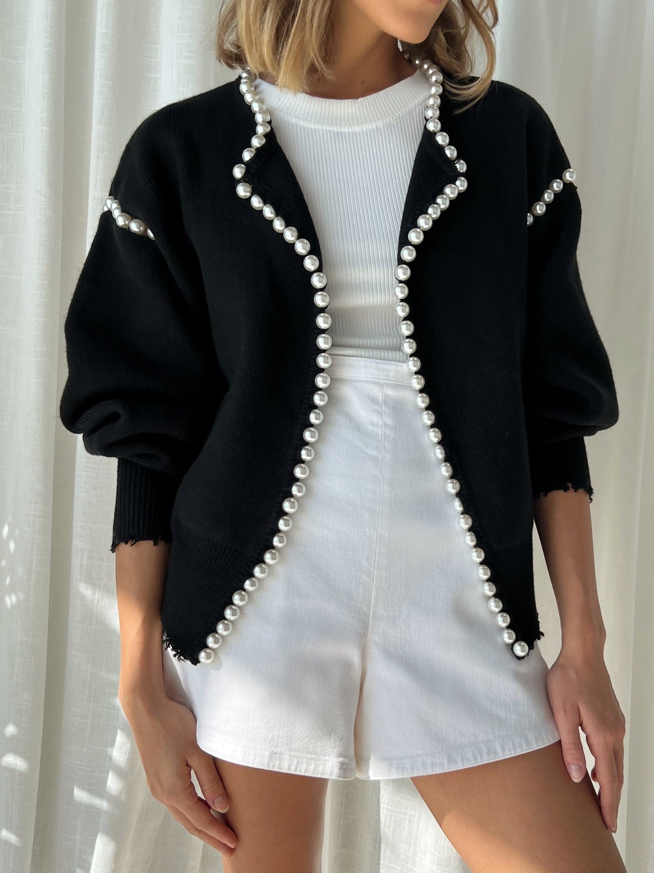 Vintage Pearl Edge Hırka