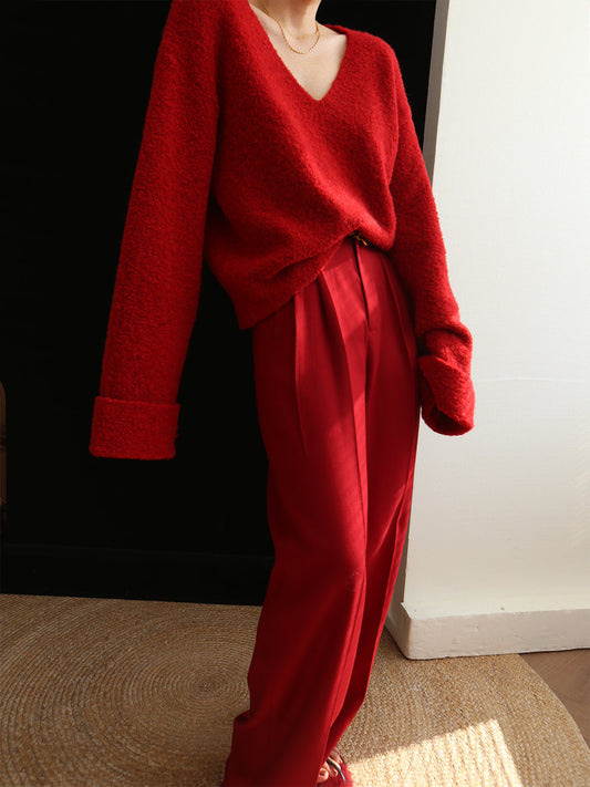 Orta Bel Plise Tapered Pantolon