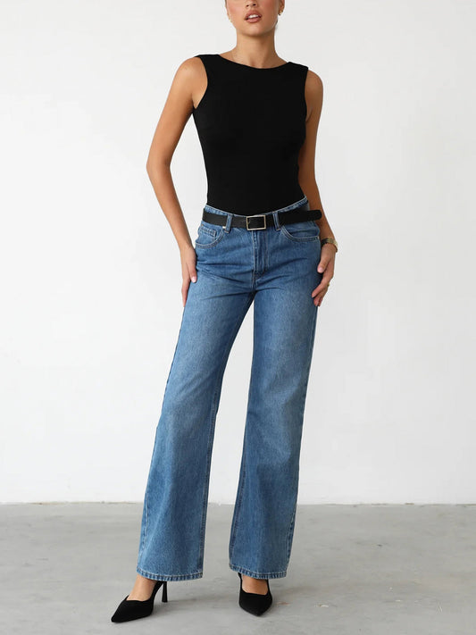 Slinky's Açık Sırtlı Kolsuz Bodysuit