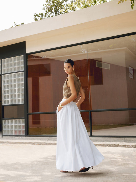 Pamuk Karışımları Kısa Askılı Üst