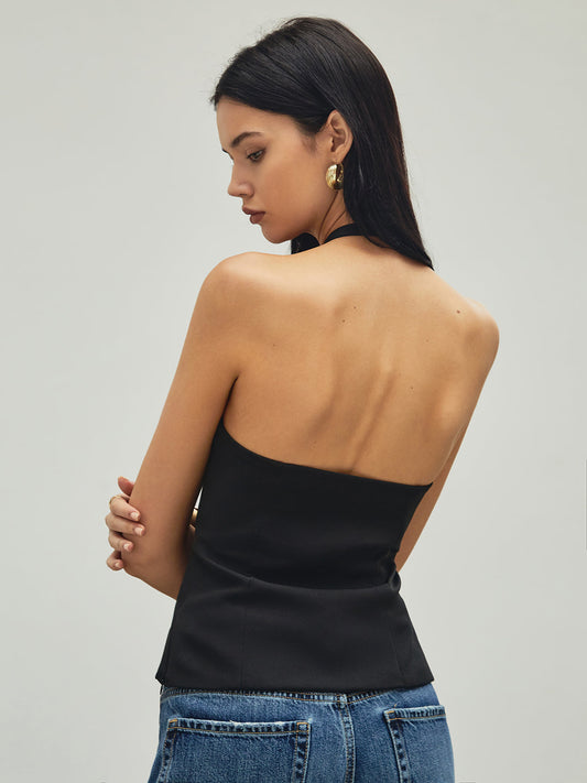 Strass Yaylı Dekor Halter Atlet Üst