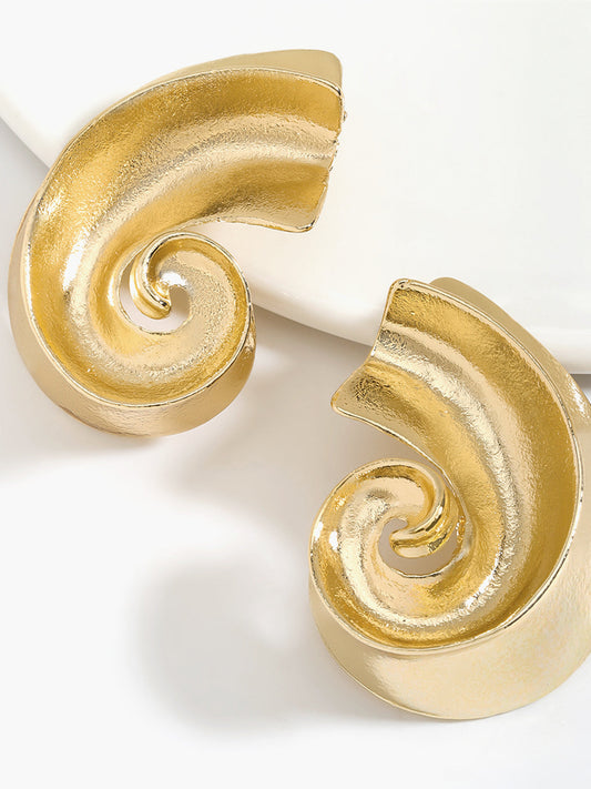 Kahverengi Deniz Kabuğu Küpe