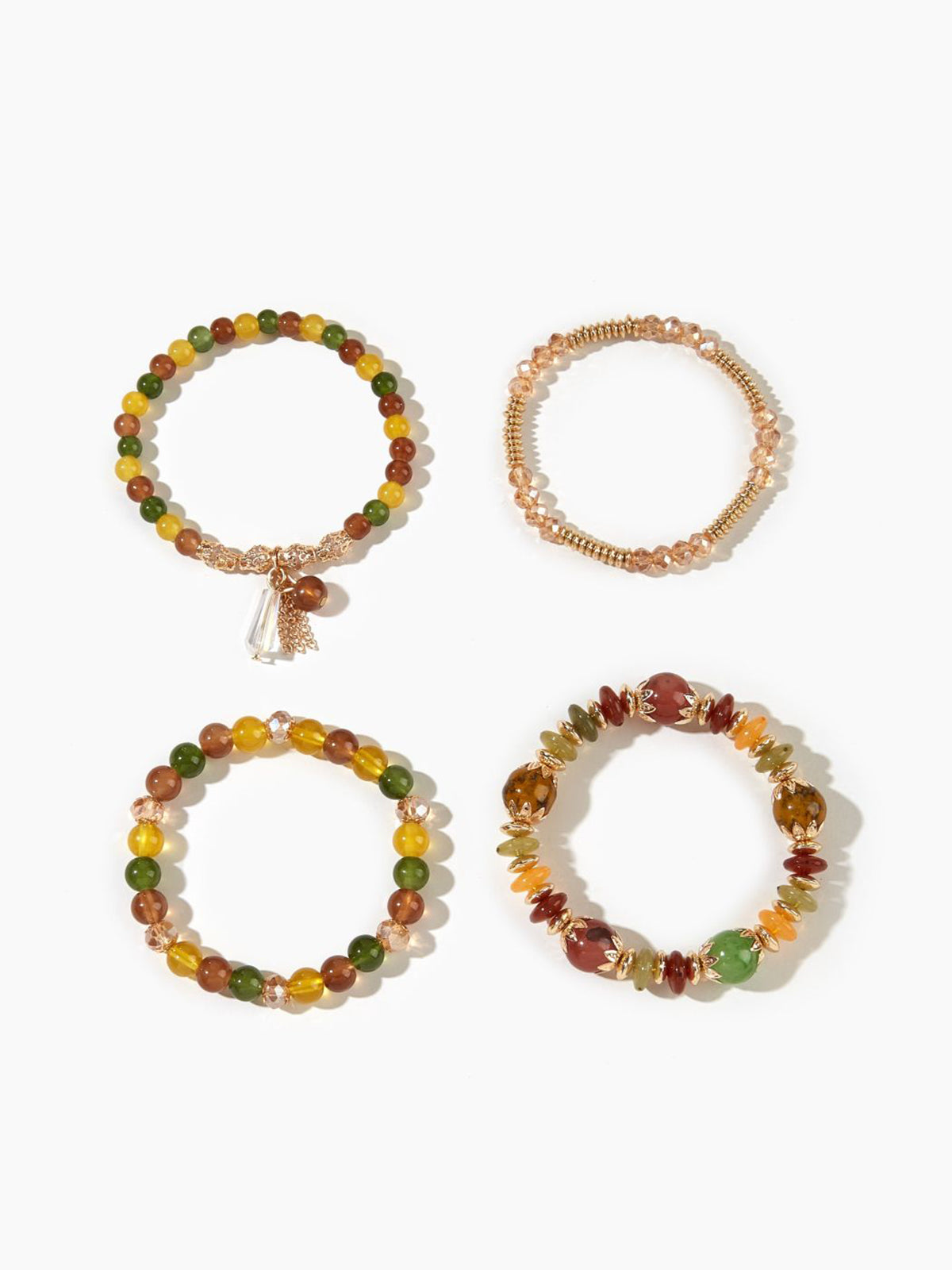 4PCS Yapay Kristal Boncuklu Bilezik