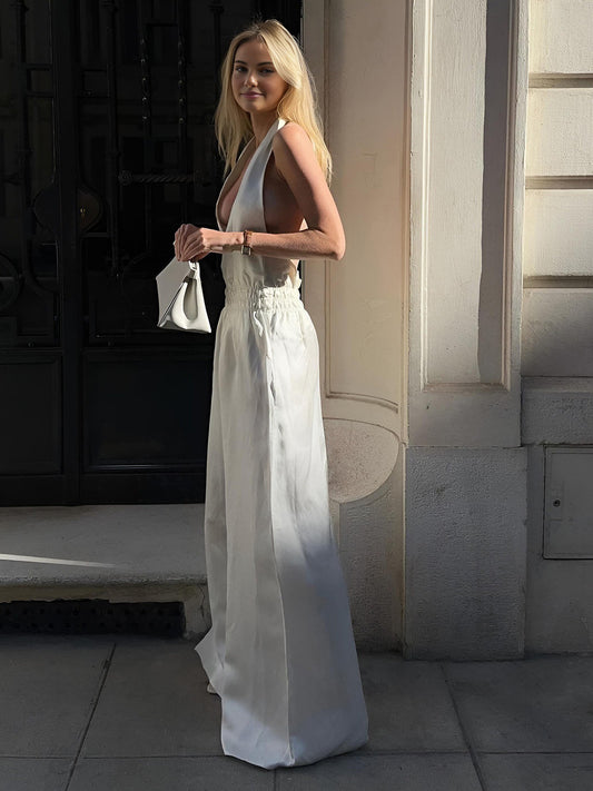 Sırt Dekolteli Tulum