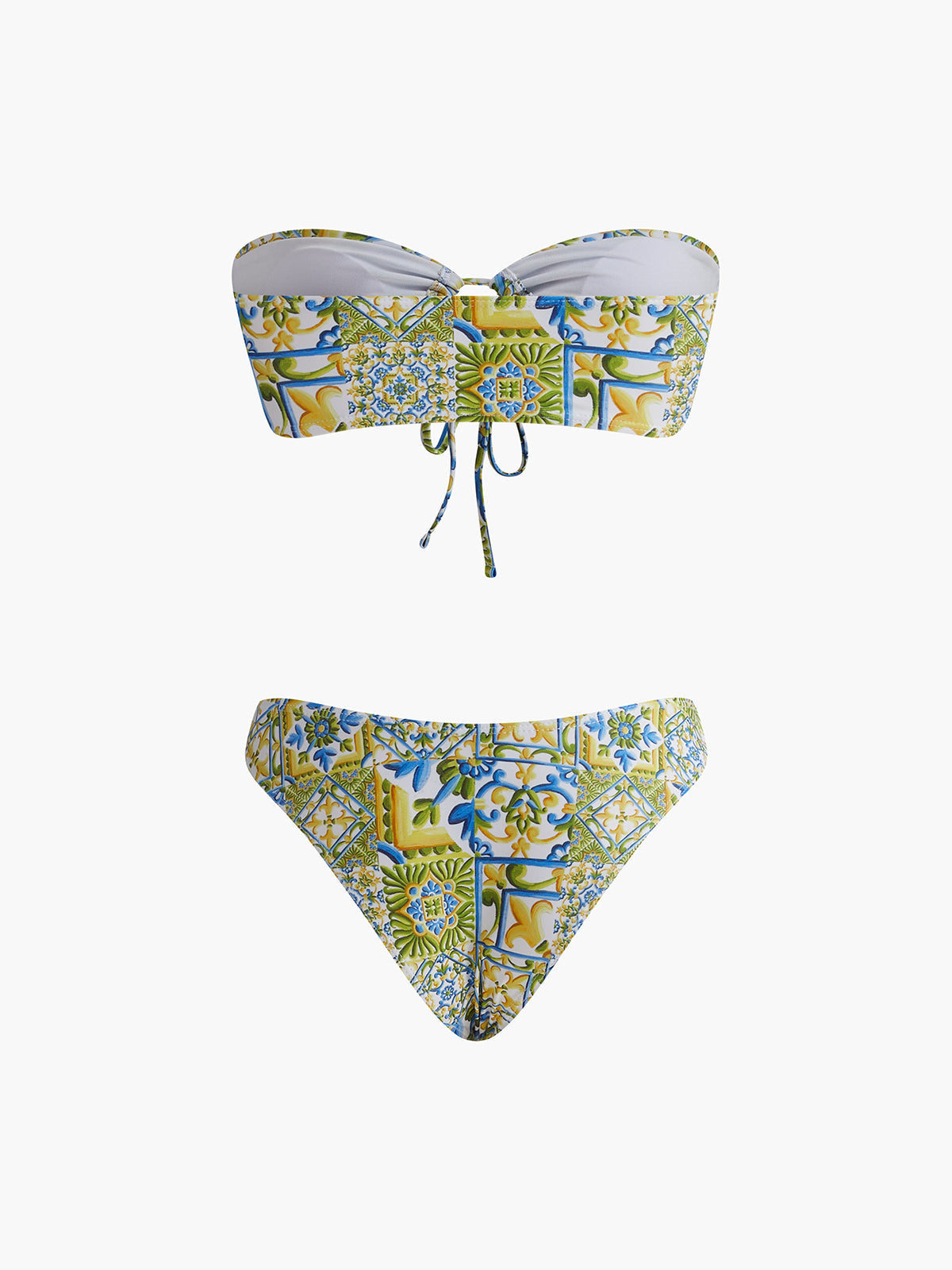 Desensiz Baskılı Düğümlü Bikini Seti
