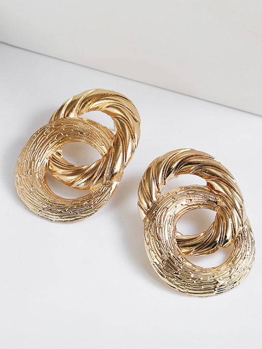 Vintage Çapraz Düşen Küpe