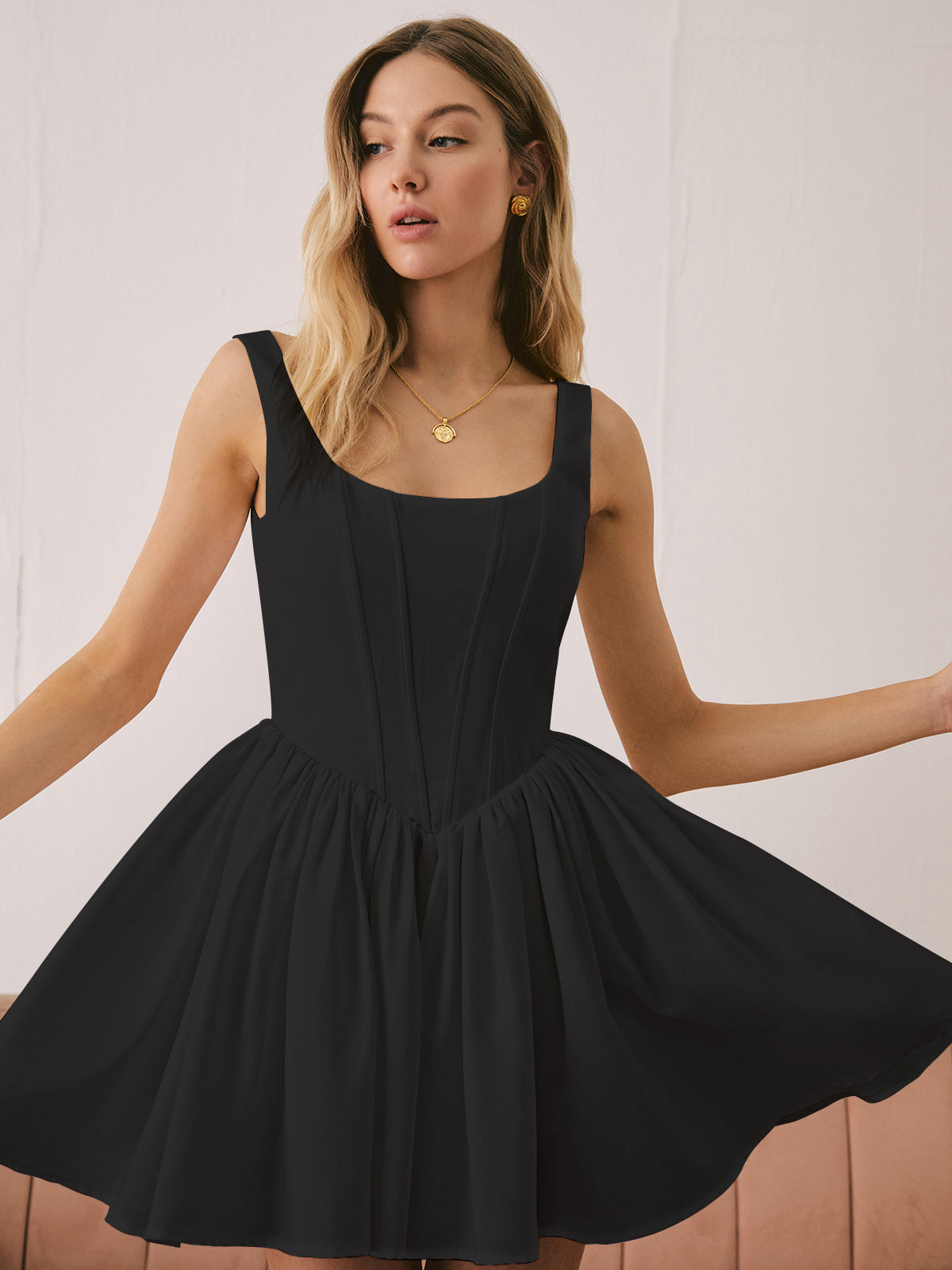 French Chic Straight Short Dress