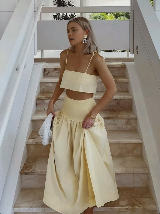 Şirred Bel Yırtmaçlı Etek Takımı