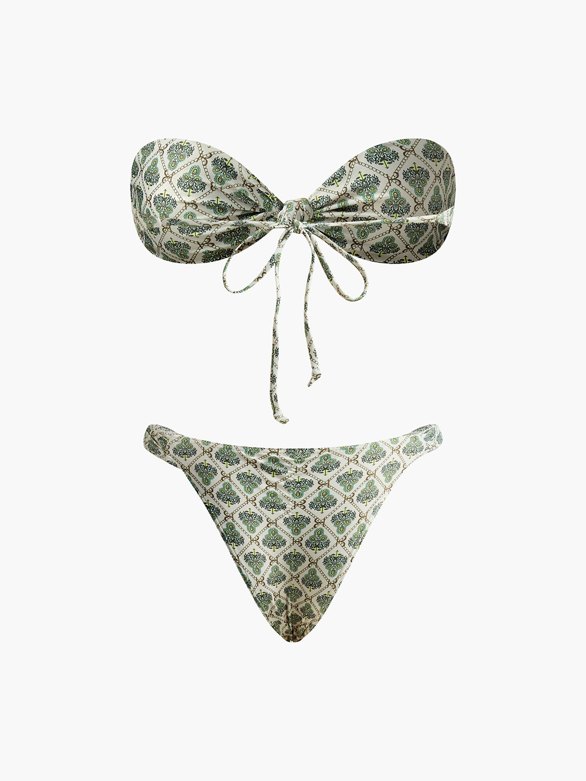 Baskılı Straplez Bikini Seti