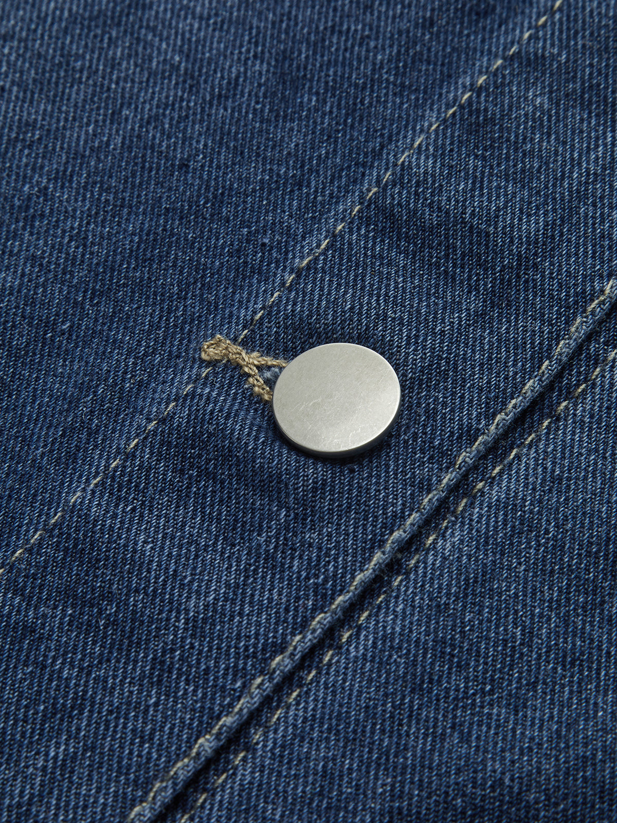 Sıradan Göğüslü Reverek Denim Ceket