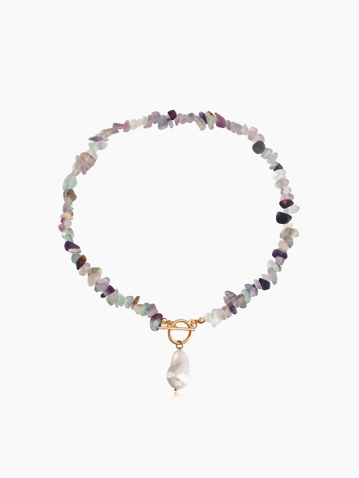 Düzensiz İnci Yeşili Turkuaz Kolye