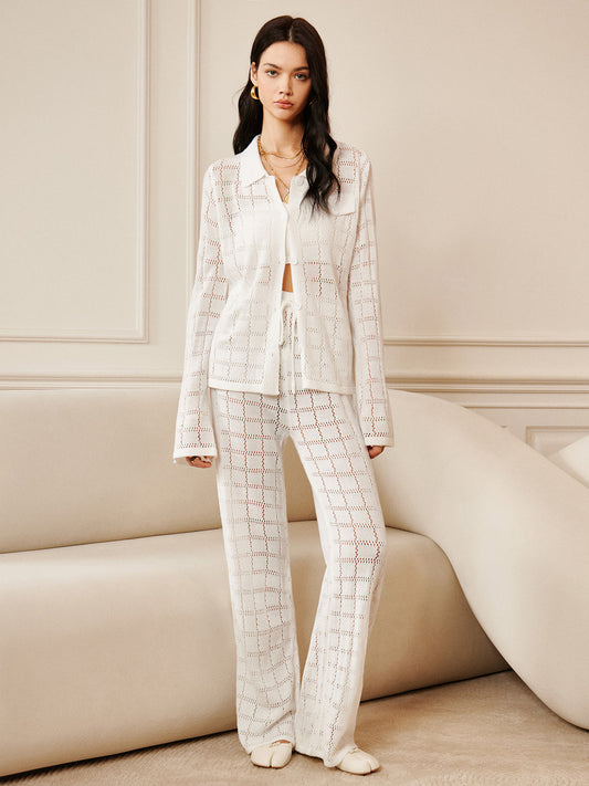 Hollow Ekoseli Şnorkel Pantolon Takımı