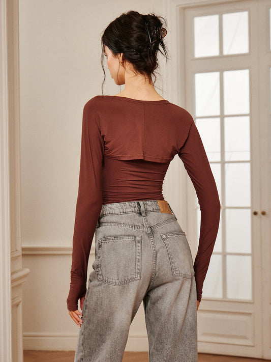 Eğlence Uzun Kollu Şal