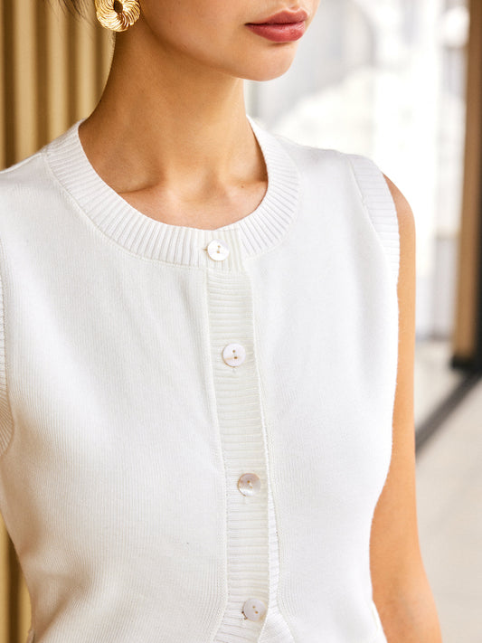 Yün Karışımlı Düğmeli Bölünmüş Etek Seti